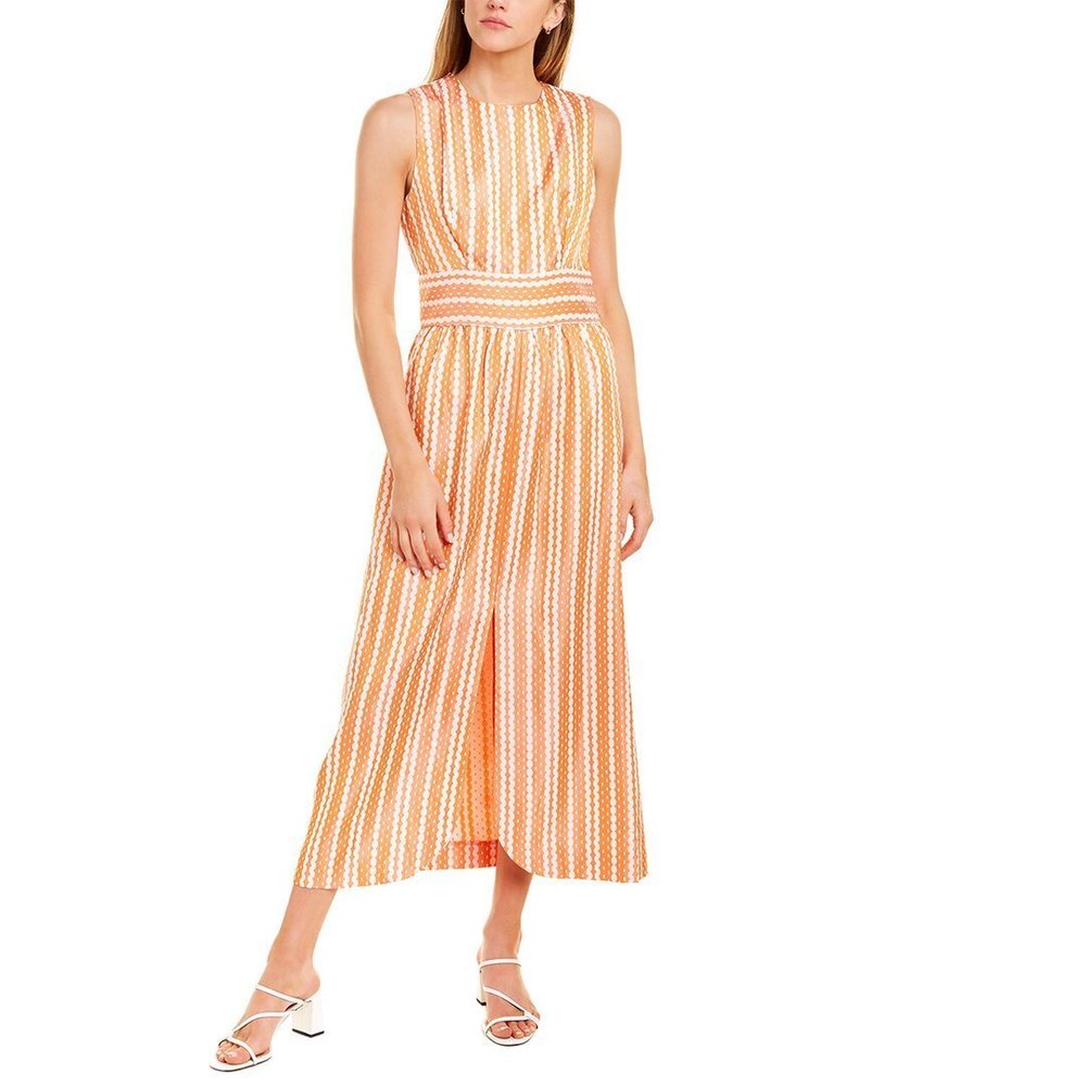Julie Brown Jacquard Midi Dress